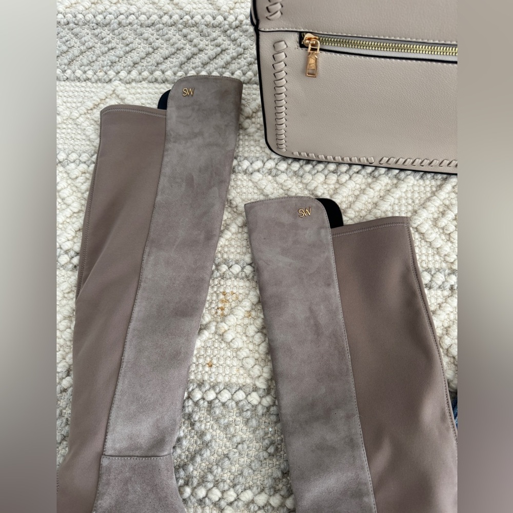 Stuart Weizman Over the Suede Knee-High Boots - Picture 14 of 15